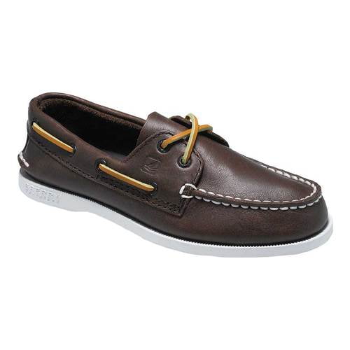 Sperry Top-Sider Boys/' Authentic Original Brown Leather